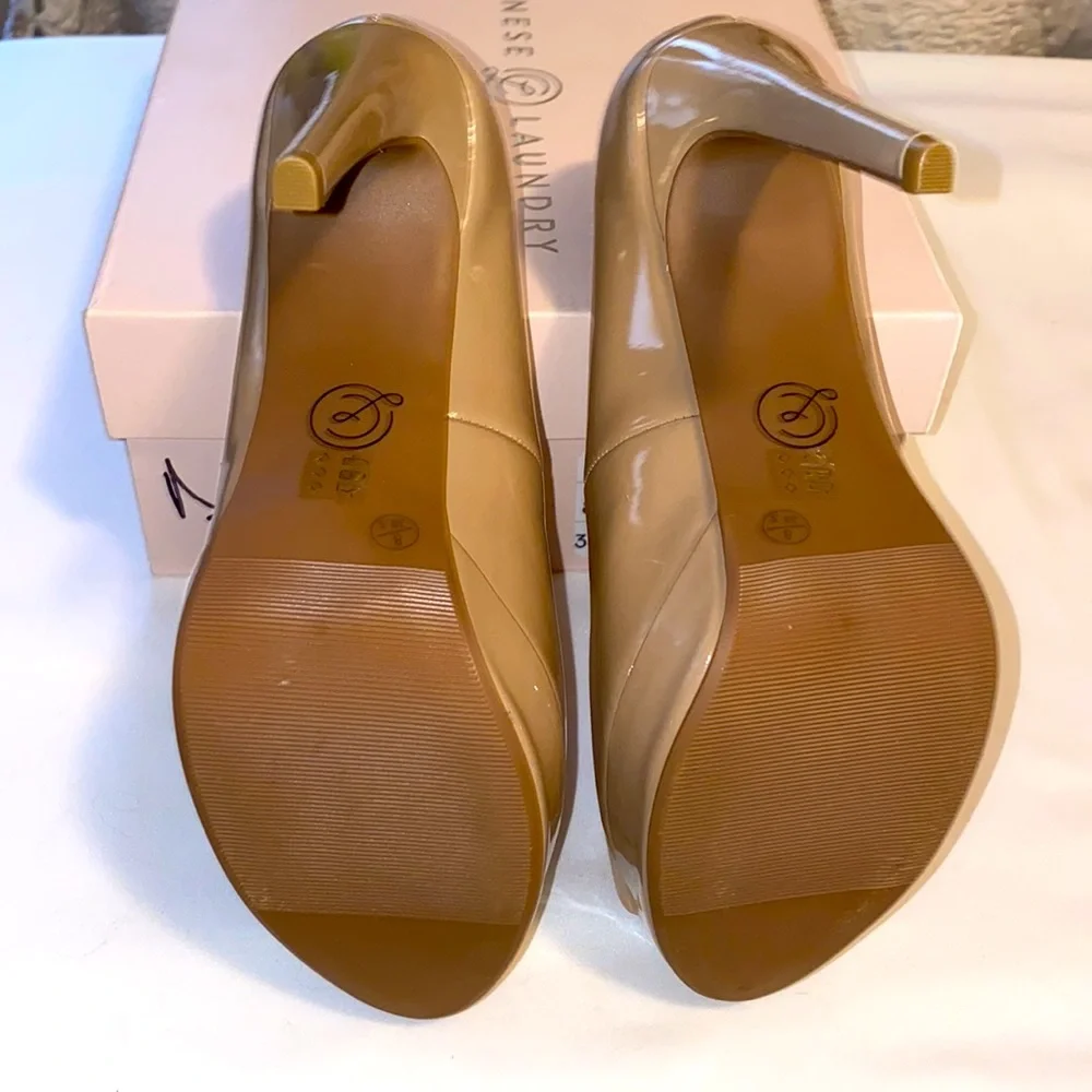 Nude Peep Toe Pumps Sz 8 by Chinese Laundry New in Box - Picture 6 of 11
